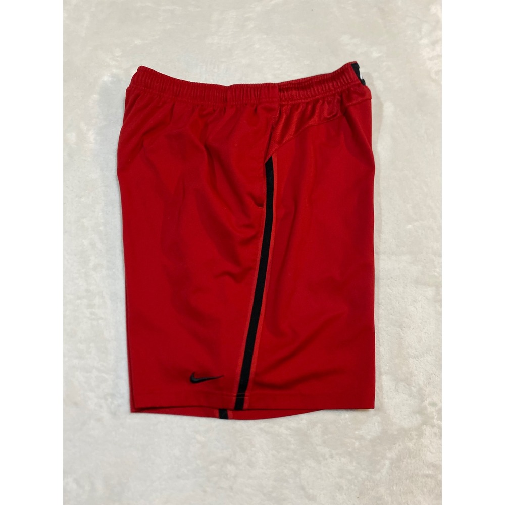 Nike Mens Red Black Striped Basketball Athletic Shorts XL 376067-648
